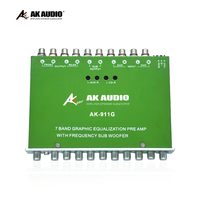 Égaliseur de musique de voiture AK-911G avec autocollant LED-Contrôle audio DSP à 7 bandes et décoration flash colorée activée par le son