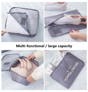 Justop Custom Quality 7 pezzi <span class=keywords><strong>Organizer</strong></span> da viaggio Set di cubetti di imballaggio pieghevole borsa di stoccaggio all'ingrosso <span class=keywords><strong>per</strong></span> la valigia - Product Image 5