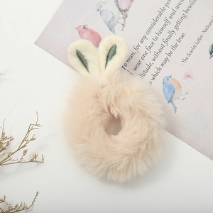 Attaches pour cheveux en forme d'oreilles de lapin en peluche, couleurs mélangées, haute élasticité, pour enfants, usage quotidien - Product Image 4