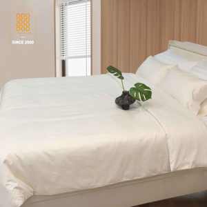 Housse <span class=keywords><strong>de</strong></span> couette en coton brut 100 % naturel pour la vente en gros, certifiée OEKO-TEX, motif satiné, toutes saisons, style hôtel 5 étoiles, tissée - Product Image 1