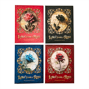 96 Hojas por Paquete, Materiales de la Serie Cartas de Rosas, Libro de Material de Tapa Dura con Temática de Rosas Vintage - Product Image 5