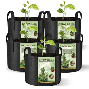 Hot Sale Nursery Bag 1 3 5 7 10 20 30 50 100 200 Gallon Planter Grow Bags Aeration Pots Garden Potato Felt Fabric Plant Grow Bag