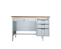 Les usines chinoises personnalisent plusieurs meubles de bureau Table de bureau en acier Bureaux d'ordinateur en métal avec 4 tiroirs et serrures