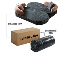 Canapé modulaire en tissu rétro à blocs de couleur, design modulaire, matelas de sol Tatami compressible en éponge 32D