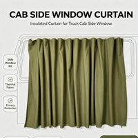 Kit complet de rideau de cabine de véhicule industriel en tissu tressé résistant à la déchirure, de qualité commerciale et robuste, pour la séparation de l'espace privé