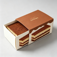 Boîte d'emballage en papier pour tiramisu avec impression de logo personnalisé, papier alimentaire, pâtisserie, boulangerie, emballage en chocolat pour tiramisu