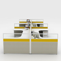 Poste de travail modulaire en forme de cube, poste de travail de bureau à 120 degrés, PC pour 2, 4 ou 6 personnes, mobilier de bureau
