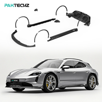 Kit carrosserie complet en fibre de carbone sèche Paktechz, comprenant lèvre avant, extensions d'ailes, jupes latérales et diffuseur arrière pour Porsche Taycan Cross Turismo