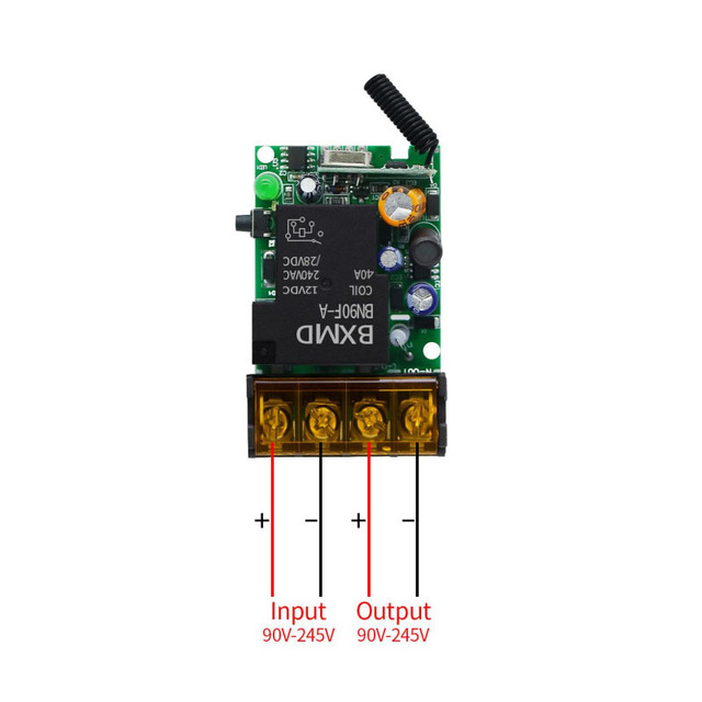 KG03A 30A High Power Single-Channel 315/433.92MHz 2-Button RF Remote Control Switch-50M Range Universal Voltage Stable