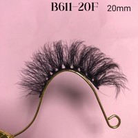 Vente en gros de faux cils humains Cils 20mm Lash Fluffi Pestaas Mink Strip Natural Russian Faux Mink Lashes Wholesale Eyelash Mink
