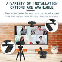 USB 1080P bilgisayar kamerası ile 4K çözünürlük dahili mikrofon CMOS görüntü sensörü Full HD 4K Webcam PC Tripod dahil