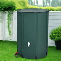 Collecteur d'Eau de Pluie Portable 100 L en PVC Pliable, Durable et Étanche