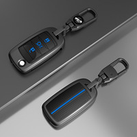 Funda de Aleación de Zinc para Llave Remota Plegable de 3 Botones para Changan CS15/CS35/CS75/CS95/V3/V5/V7/Eado/Raeton Plus Coupe