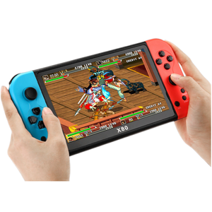 Consola de Juegos Portátil de 7 Pulgadas X80 - Simulador de PS1/NES/GBA, 8GB+128GB TF, Salida HDMI para <span class=keywords><strong>TV</strong></span>, Doble Joystick - Product Image 1