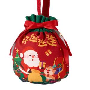 Sacchetti regalo <span class=keywords><strong>di</strong></span> <span class=keywords><strong>Natale</strong></span> a forma <span class=keywords><strong>di</strong></span> <span class=keywords><strong>Babbo</strong></span> <span class=keywords><strong>Natale</strong></span> in velluto stile cartone animato 10x15 cm Confezione regalo piccola per bambini - Product Image 5