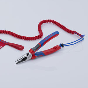 KNIPEX 08 22 185 Alicates combinados de punta fina con mangos ergonómicos negros 185 mm - Product Image 3