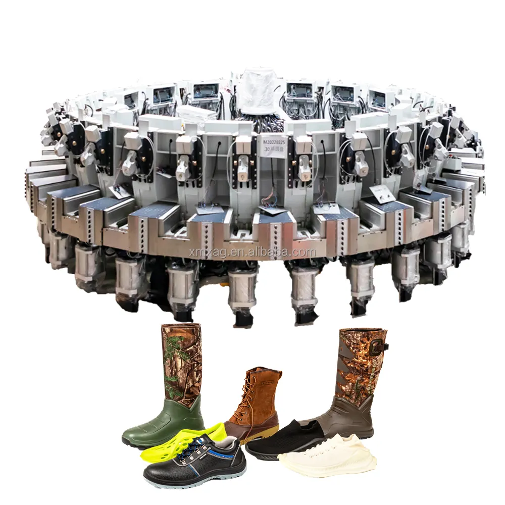 Máquina de fazer sola de sapato em poliuretano PU Máquina de injeção com linha de produção de mesa rotativa