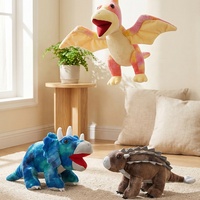 Boneka Dinosaurus Angela Tyrannosaurus Rex Triceratops Custom, Mainan Dinosaurus Simulasi, Boneka Hewan Isi Kapas PP, Boneka Buatan Khusus