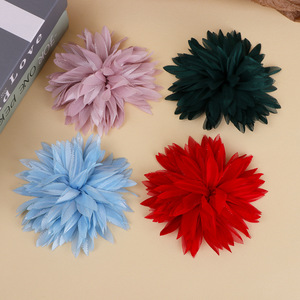 Flores de Chifón Hechas a Mano de 11CM, Accesorios Decorativos de Tela para Ropa y Joyería DIY, Primavera 2025 - Product Image 2