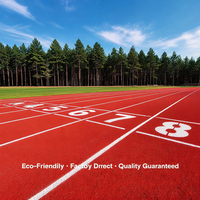 Système hybride professionnel de 400 m pour revêtement de sol sportif en tartan, piste de course multicolore personnalisée pour jardin, fabriqué en Chine