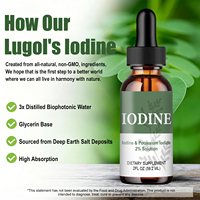 Iodine liquide en gros en gouttes avec 3000 mcg d'iodure de potassium pour le soutien de la thyroïde chez l'adulte