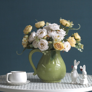 Luna Yu 6 peonías europeas flor artificial para boda sala de estar decoración dí<span class=keywords><strong>a</strong></span> de Navidad - Product Image 5