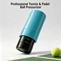 Pressuriseur manuel pour balles de tennis et de padel avec manomètre, conteneur de stockage hermétique et anti-fuite, résistant aux chocs, restaure le rebond des balles