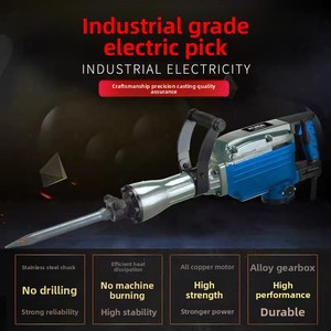 Không dây điện búa khoan kit chống rung xử lý Li-ion pin phá hủy búa Breaker + điểm phẳng đục - Product Image 6