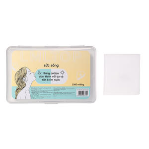 แผ่นสำลี LMLTOP 1000 ชิ้น แบบชั้นเดียว อ่อนโยนต่อผิว ประหยัดน้ำ ใช้เช็ดเครื่องสำอาง บรรจุภัณฑ์เวียดนาม - Product Image 1