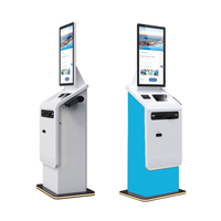 Crtly ATM Depósito Máquina de efectivo Autoservicio Pantalla táctil Impresora de boletos Lector de tarjetas Información Pago Kiosco Sistema Android