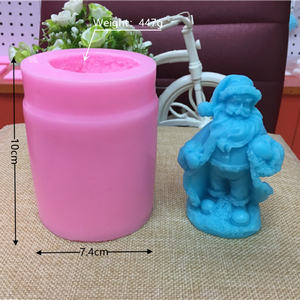 Molde de silicona para velas de Papá Noel, alta calidad, artesanal de yeso, barba larga, regalo de Navidad, escultura de decoración de escritorio - Product Image 6