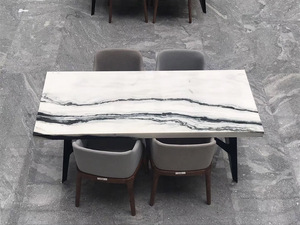 Set di Tavoli da Pranzo e Caffè in Marmo Naturale Personalizzato, <span class=keywords><strong>Arredamento</strong></span> in Pietra per <span class=keywords><strong>Cucina</strong></span> e <span class=keywords><strong>Soggiorno</strong></span>, Piastrelle in Marmo - Product Image 6