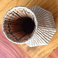 Vase à fleurs séchées en jonc de mer tressé fait main, vase de table en fibre de paille naturelle, décoration bohème pour la maison, vente en gros OEM, vase tressé
