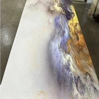 Panneau mural effet marbre de luxe, ignifuge et écologique pour salon et fond de télévision, feuille de marbre PVC UV