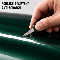 Film de protection de peinture (PPF) en TPU vert émeraude profond brillant 1,52*15m 7,5 mil, effet mousse de pin de la jungle, pour voiture
