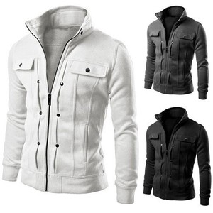 Novos Homens Casuais Hoodies Em Pé Colarinho Zipper Camisola Primavera Outono Cardigan Hoodies Homens Camisolas Roupas De Viagem Ao Ar Livre - Product Image 1