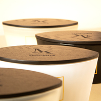 Mescente Home Geur Groothandel Luxe Verpakking Custom Zwart Aroma Geparfumeerde Kaarspotjes