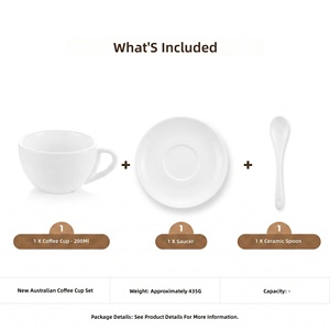 Juego de Tazas y Platos de Café de Porcelana Fina Ecológica con Logotipo Personalizado, Venta al por Mayor, Proveedor de Porcelana Blanca, Regalos Empresariales - Product Image 3