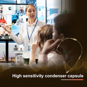 Metal Headsets with Condenser <b>Microphones</b> for Teaching Waterproof Omni-directional <b>Wired</b> Professional Light-weight - Product Image 2
