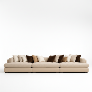 Canapé sectionnel modulaire moderne Salvatore-Design italien de luxe, confort d'assise profond, revêtement en tissu et cuir personnalisable - Product Image 1