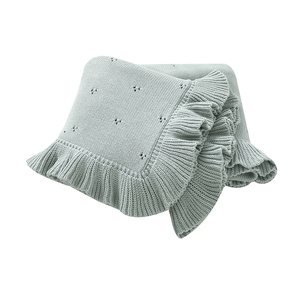 Nuova Collezione Mimixiong: Coperte per Neonati in Maglia Traforata con Bordo Arricciato e Ondulato, Biancheria da Letto per Bambini - Product Image 6