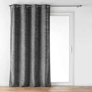 Rideau à œillets en velours anthracite VERRA 140x260cm - Product Image 1