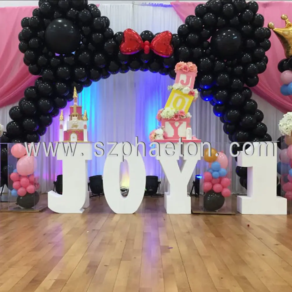 Kis and adult birthday party supplies, number and letter table with glass top