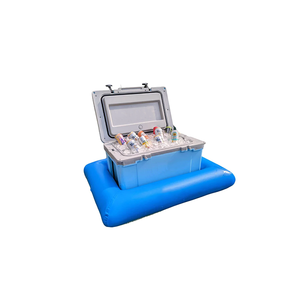 Station de remplissage d'eau gonflable en PVC personnalisée, flotteur rafraîchisseur, porte-gobelet flottant, plateau de <span class=keywords><strong>piscine</strong></span> flottant avec <span class=keywords><strong>pompe</strong></span> à air à vendre - Product Image 4