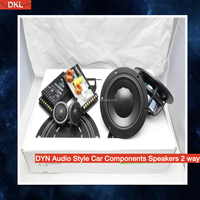 DYN Speaker Stereo mobil gaya Audio, komponen Speaker mobil 6.5 inci Woofer RMS 100W Midrange Tweeter Fullrange 6.5 "2 Jalan