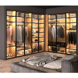 SYBELL-Dressing moderne et personnalisé à lumière LED, meuble de chambre à coucher, armoire en verre design - Product Image 4