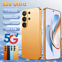 S26 Ultra, Teléfono Inteligente Android 5G para Redes Sociales, Edición Global 2026, 16GB 1TB, Pantalla de 7.3 Pulgadas, Batería de 8000mAh, Cámara de Belleza, Deca-Core