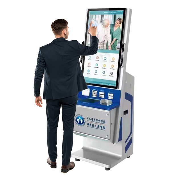 Hot Selling Floor Standing Touch Screen Hospital Self Service Queue Payment Print Kiosk