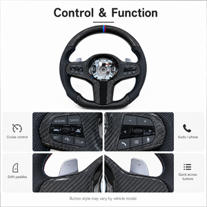 Volant en fibre de carbone personnalisé au meilleur prix, cuir/affichage LED, design de luxe pour -Pièces de rechange pour voitures de sport et de course - Product Image 5