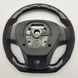 พวงมาลัยรถยนต์แบบปรับแต่งได้ ไฟ LED อัตโนมัติ หุ้มอัลคันทารา คาร์บอนไฟเบอร์ สำหรับรถเชฟโรเลต มาลิบู ครูซ - Product Image 2